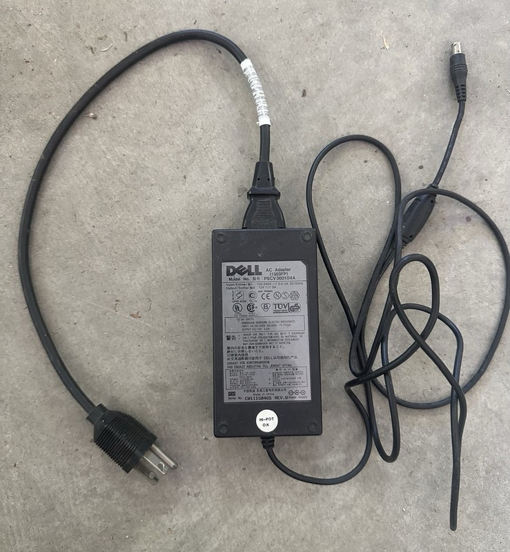 Dell Computer Power Adapter Chord Model PSCV360104A