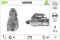 Anlasser Starter Valeo Origins - NEW O.E. Technologie 438240 FüR Cherokee WK XK