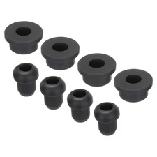 T Shape Rubber Grommet Dia 8mm/22mm,ID 5.5mm/12mm Black Seal Protection 16Pcs