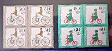 Briefmarken Deutschland je 1 x 4 er Bogen Satz Fahrrad 1985