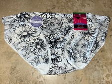 NWT Maidenform Invisible Look BARELY THERE Black Floral Bikini Panty Large 7