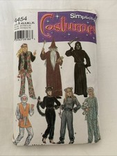Costumes Sewing Pattern Simplicity 4454 Sz XS-XL Gandalf Reaper hippie Cat Mouse