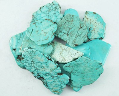 500 Ct Certified Arizona Sky Blue Natural Turquoise Slab Loose Gemstone Lot