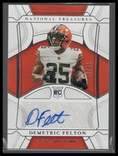 2021 Panini National Treasures Demetric Felton Rookie Auto /49 #102 Browns