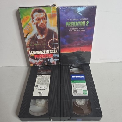 Predator 1 & 2 VHS Video Tape Movie Lot Arnold Schwarzenegger 