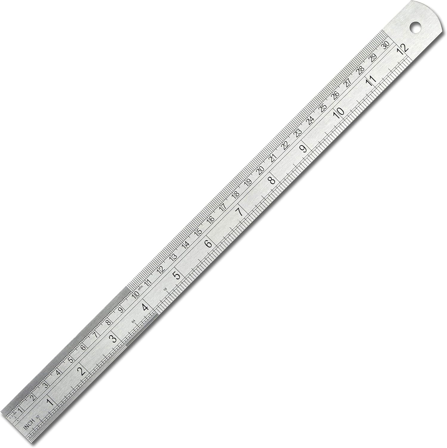 SSRA-12 Stainless Steel Office Drawing Ruler 0-12 Inch 0-30Cm with Conversion Ta
