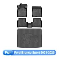 Floor Mats & Trunk Mat Cargo Liner All Weather For Ford Bronco Sport  2021-2025
