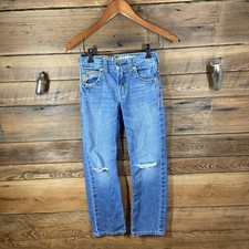 ARIAT B5 Straight Leg Jeans - Slim - Adjustable Waist - Youth Sz 10 Light Wash