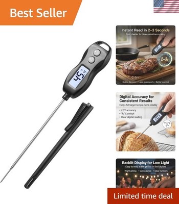 Versatile Digital Meat Thermometer - Perfect for Grilling, Baking & Candy Making
