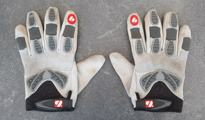 American Football Handschuhe, Barnett Sports XL gebraucht grau mit Schutzpolster