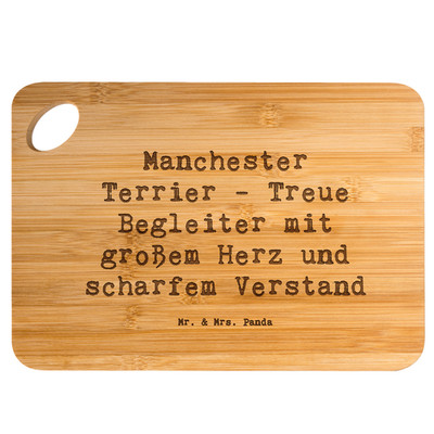 holzschneidebrett Spruch Manchester Terrier Begleiter - Geschenk Holzbrett
