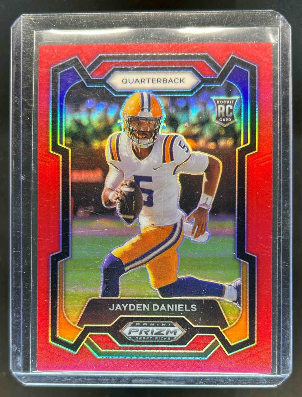 2024 Prizm Draft Picks Jayden Daniels RC Red Rookie #80/299 Tigers