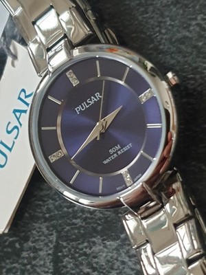 Pulsar Damen Uhr PH8313X1 *Quarz Armbanduhr Swarovski Palladiumauflage Unbenutzt