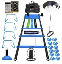 Agility Set With Speed Ladder, Resistance Bands, Parachute