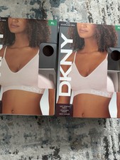 2x2 Pack NEW Designer DKNY Women's Seamless Bra, Size XL ,java Pearl Pink