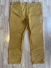 Tommy Hilfiger Men's Slim Fit Stretch Chino Pants Size 42x32 Mustard Yellow