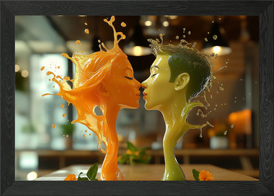 Liquid Love Skulptur gerahmt Wandbild Poster Leinwanddruck Bild