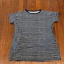 Uniqlo X Marimekko Black and White Circle Pattern Tee Shirt Dress with Pockets