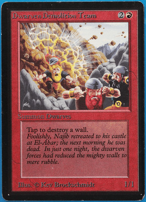 Dwarven Demolition Team Beta PLD Red Uncommon MAGIC CARD (ID# 497397) ABUGames