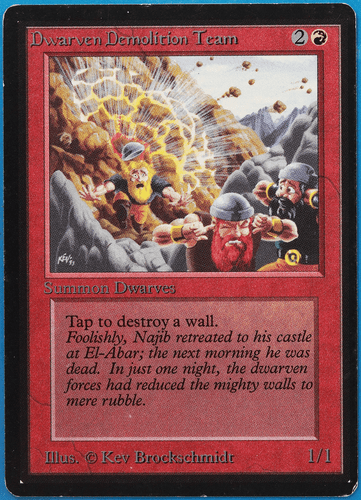 Dwarven Demolition Team Beta PLD Red Uncommon MAGIC CARD (ID# 497397) ABUGames - Picture 1 of 2