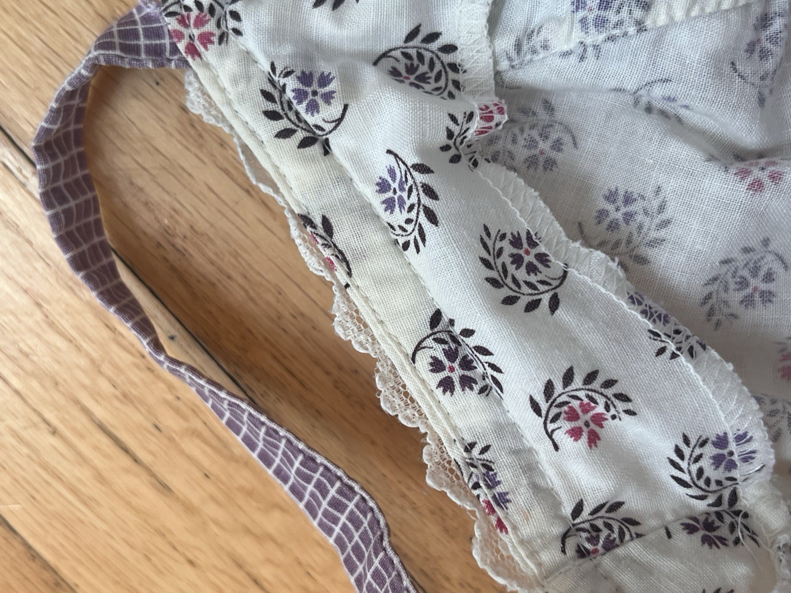 Rare Gunne Sax Prairie Corset Style Sleeveless Sundress In Purple Floral Size 7