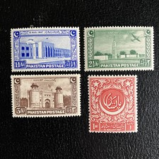Pakistan 1948, Unabhängigkeit kompletter Satz 4 Werte sehr frisch MH