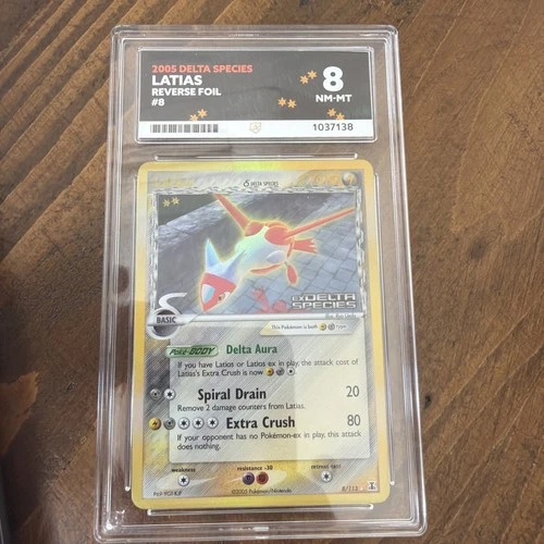 2005 POKEMON DELTA SPECIES #8 LATIAS-REVERSE FOIL ACE 8