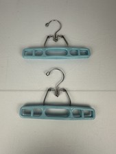 Vintage Lot of 2 Tamor Type Small Plastic Clamp Hangers Pants Skirts Trouser M