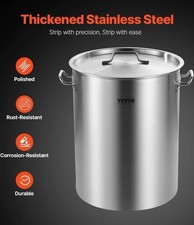 VEVOR 24QT Stainless Steel Stockpot with Lid Handle Large Stock Pot