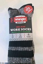 Wrangler Workwear Socks 3 Pack Shoe Size 6-12 New