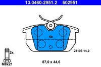 Ate Bremsbelagsatz, Scheibenbremse 13.0460-2951.2 FüR Alfa Romeo Fiat Lancia