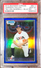 2010 Bowman Chrome 18U USA Blue Refractor Jameson Taillon #BC17 PSA 10 RC ROOKIE