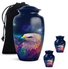 Eagle Urn 10Inch + 3Inch Set Of 2 for Ashes Keepsake & Decorative Cremation