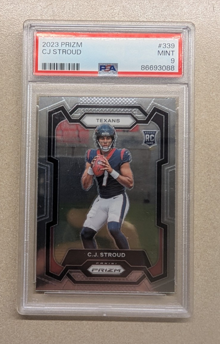 Panini 2023 Prizm Football Rookies C.J. Stroud #339 RC PSA 9 Texans