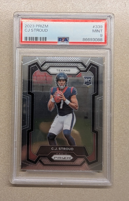Panini 2023 Prizm Football Rookies C.J. Stroud #339 RC PSA 9 Texans
