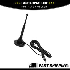 Flexible Signal Antenna Fm Am Radio Aerial Magnetic Base Dc 12v For Auto Car New