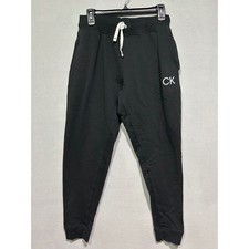 Calvin Klein Sleepwear Womens Black CK Logo Sweatpants Joggers Size M