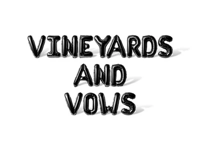 VINEYARDS AND VOWS Letter Balloon Banner - Bachelorette Party Decorations - Image 1 of 4