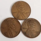 1942 P D S LINCOLN WHEAT CENT PENNY SET OF 3 COINS LOT