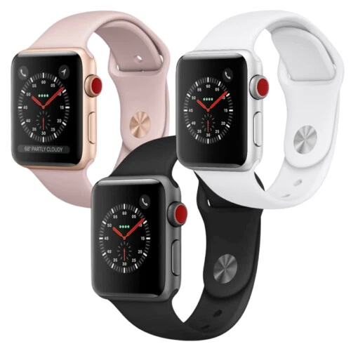 Apple Watch Series 3 42mm GPS + Cellular Aluminum Case - Good | eBay