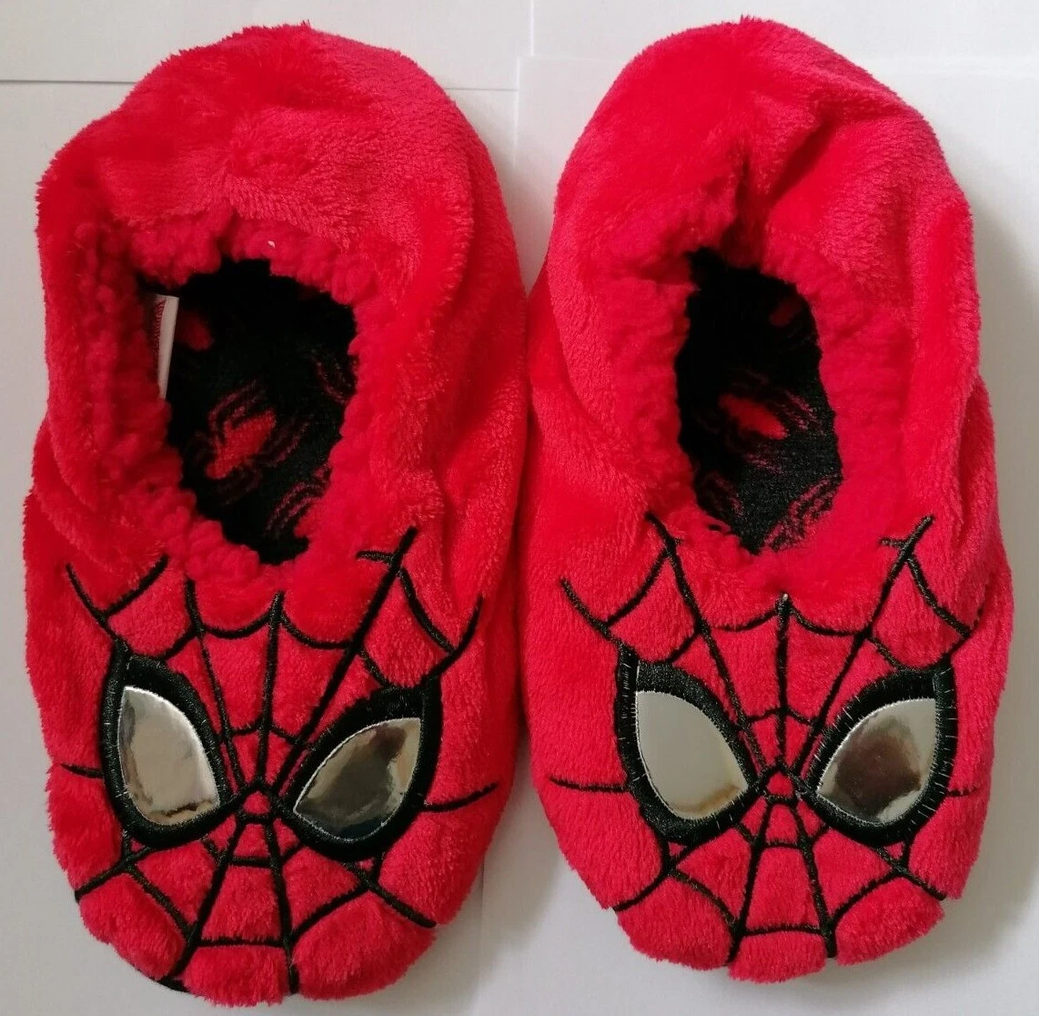 Spiderman Slippers Cozy Footlets Slipper Socks Red Marvel Age 3 11