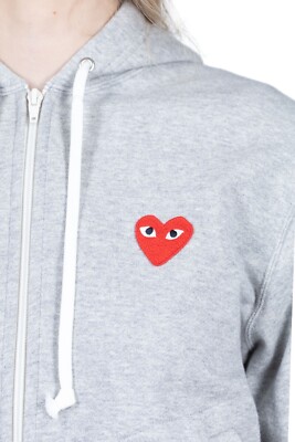 プレイコムデギャルソン　Red Heart Zip Up Hoodie パーカー COMME DES GARCONS CDG PLAY FULL ZIP RED HEART HOODIE SMALL