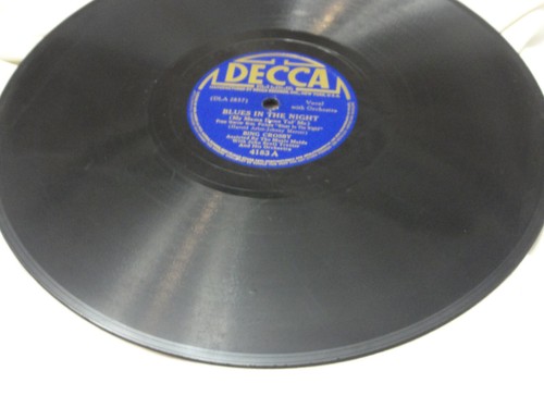 10" 78 RPM ~ Bing Crosby ~ Blues In the Night / Miss You ~ DECCA - Picture 3 of 13
