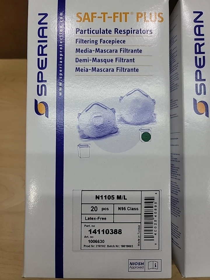 40 Honywel Sperian Saf-T-Fit Plus M/L Particulate Respirator Mask N1105 14110388 - Image 2 of 4