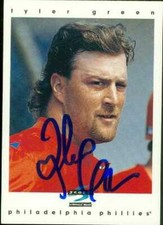 Tyler Green autographed Baseball Card (Philadelphia Phillies) 1997 Score #398