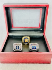 3 PCS Duke Blue Devils National Champions Ring W Box, US SHIP, 2001-2015