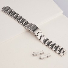 Per Seiko SKX007 22mm Argento Spazzolato Cavo Fine Curva Cinturino Oyster