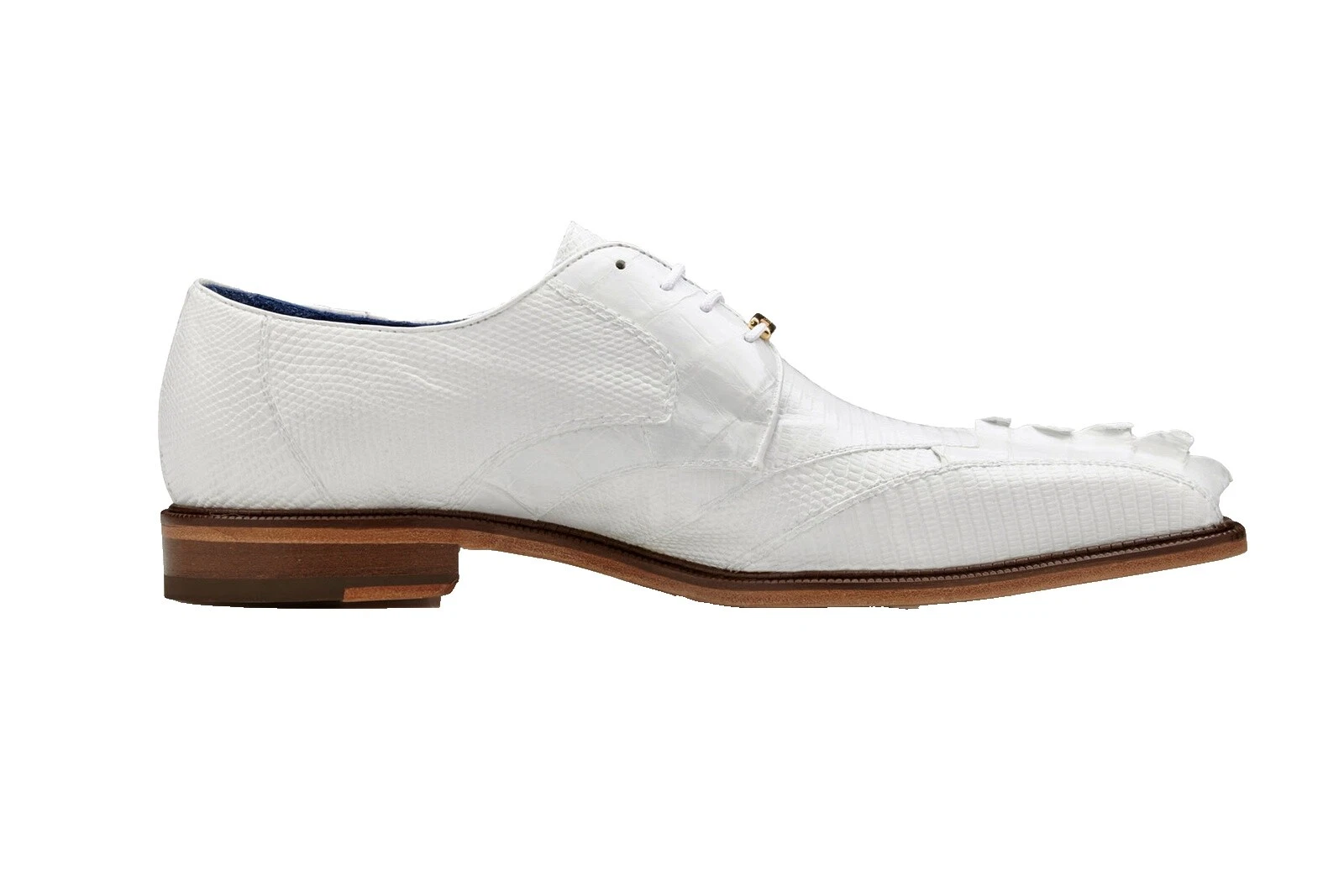 Zapatos de vestir de cuero blanco para hombre