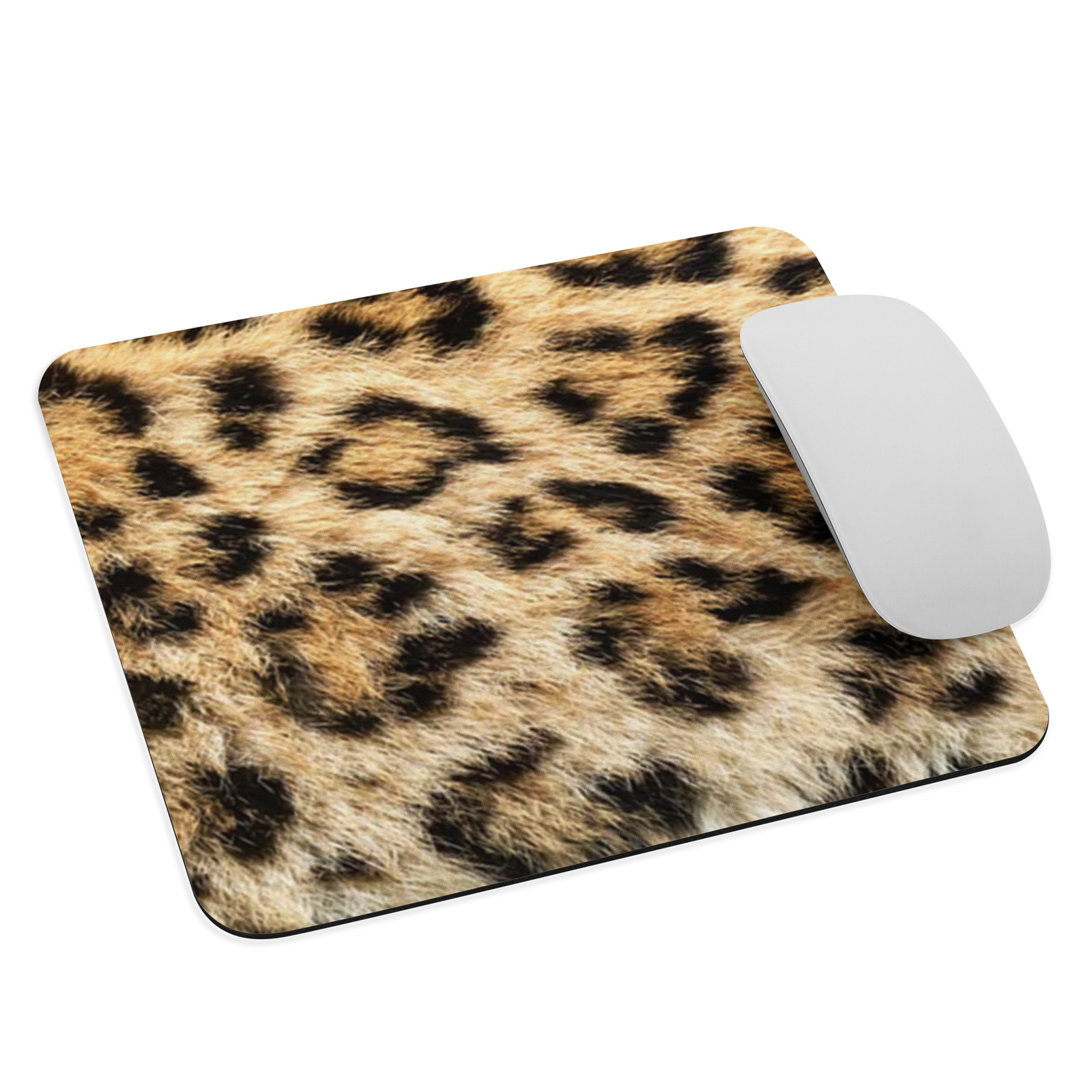 Leopard print anti-slip mouse pad perfect gift for her or him-image