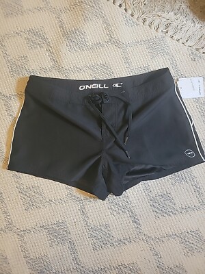 O'neill Saltwater Board Shorts Womens Black Drawstring Swimwear